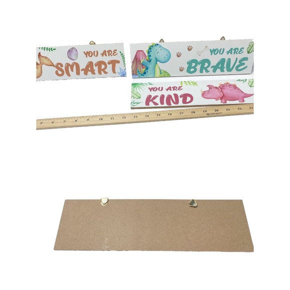 Children’s Inspirational Wall Plaques Wall Decor 4pc, You Are Smart, Kind, Brave - Picture 3 of 10